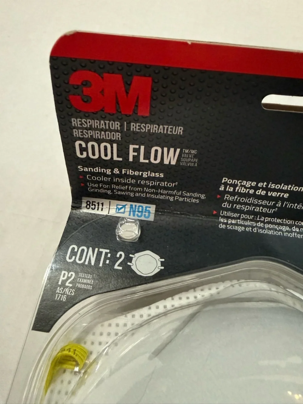 NWT 3M White N95 Multi-Purpose Valved Respirator 2 Pack